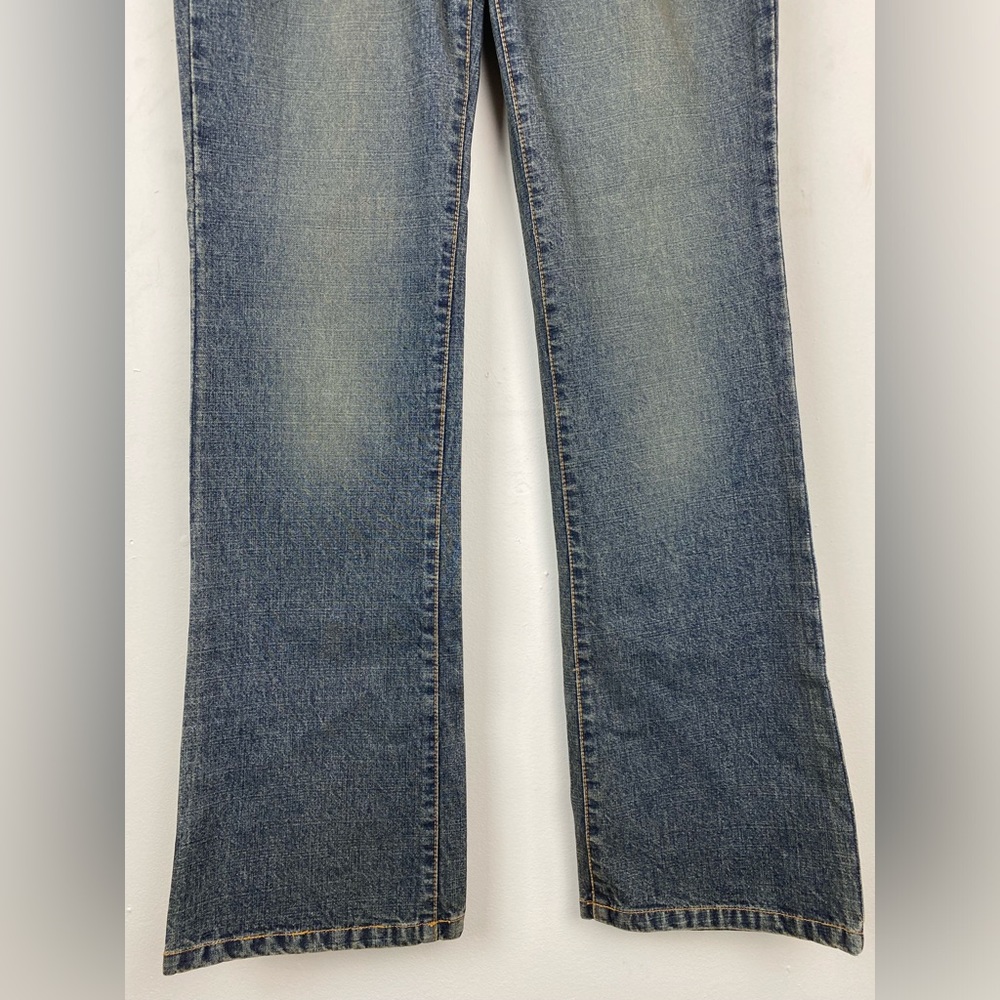 Vintage Blue Tattoo size 29 Women’s Blue Denim Low Rise Bootcut Jeans - Picture 3 of 9